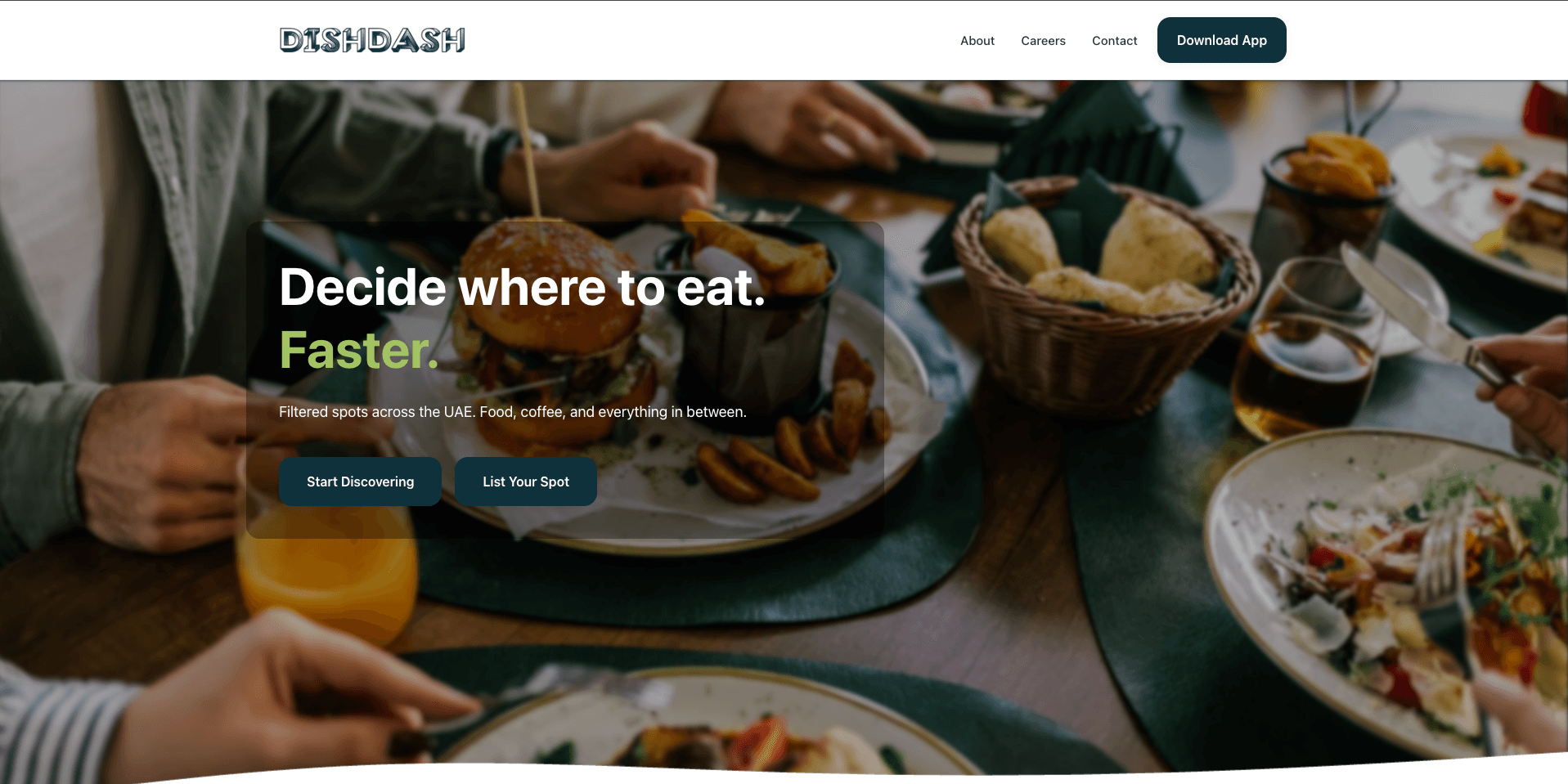 Dishdash food-tech consumer website