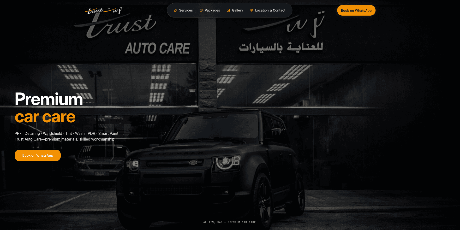 Trust Auto Care website preview
